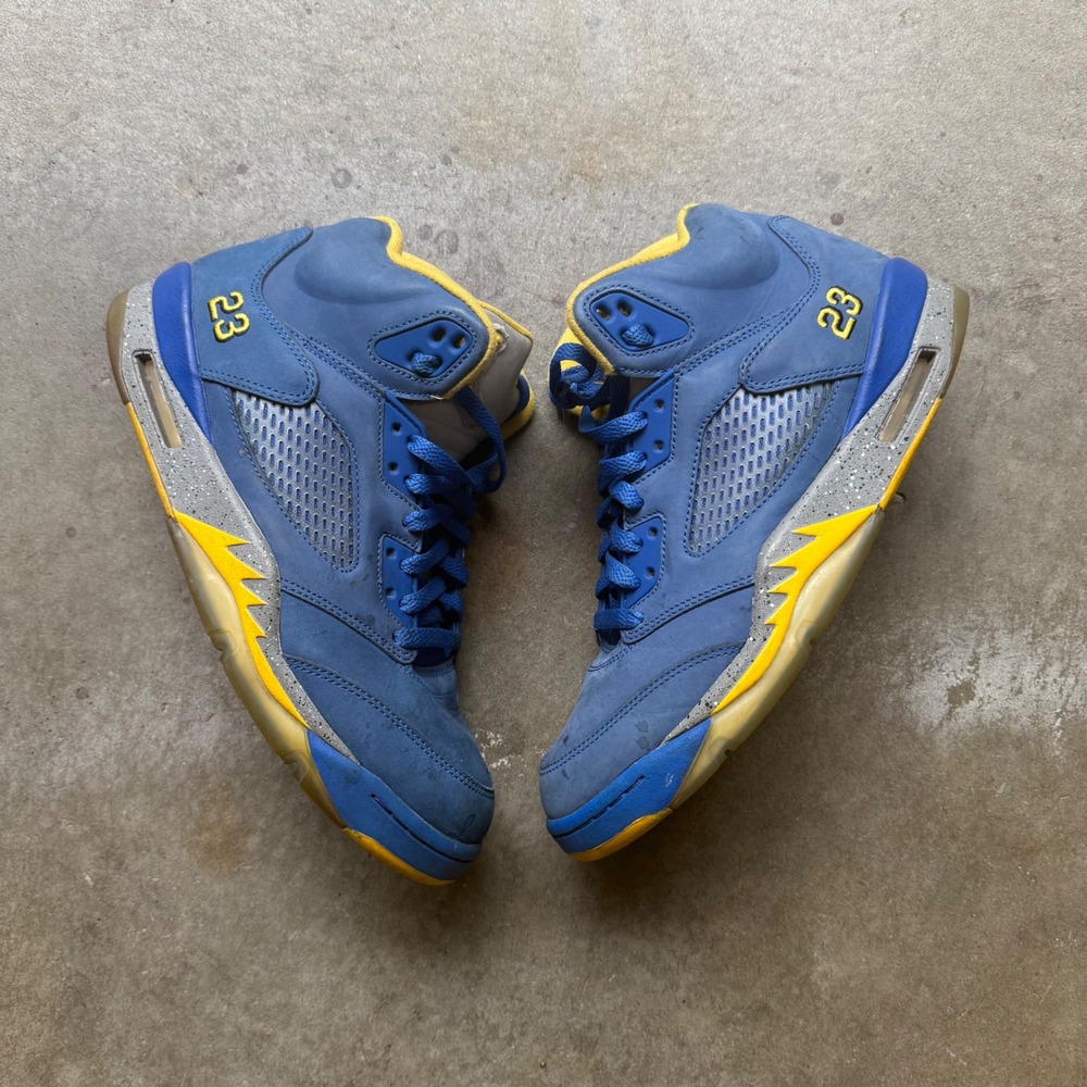 Jordan 5 Retro Laney Varsity Royal Blue Yellow Mens 10.5